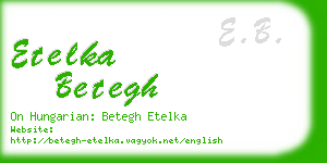 etelka betegh business card